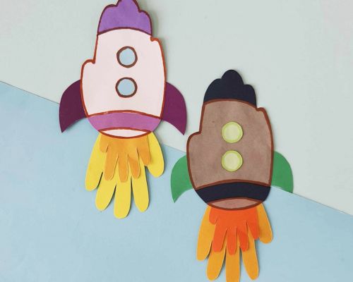 Handprint Rocket Craft