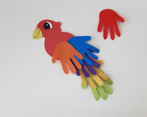 bird handprint craft