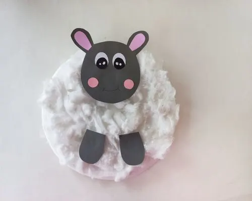 how to make a paper plate lamb