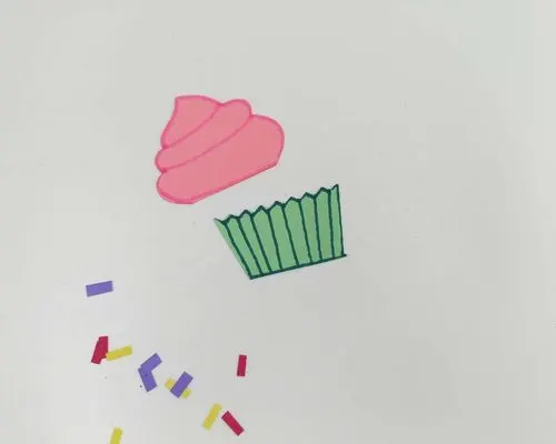 paper cupcake craft process