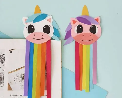DIY Unicorn Rainbow Bookmarks