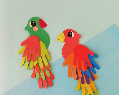 Parrot Handprint Craft for Kids