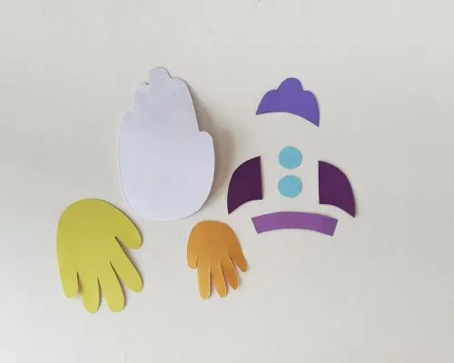 Handprint Rocket Craft supplies