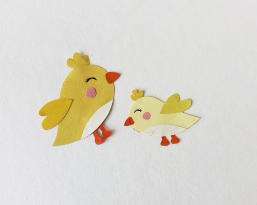 Mothers Day Mum and Baby chick card for kids