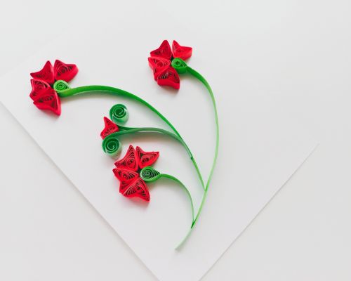 diy mothers day rose card for kids