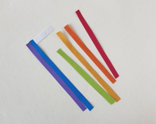 diy rainbow bookmark