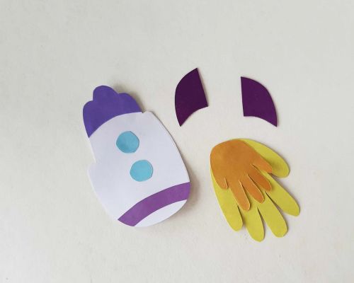 rocket handprint art
