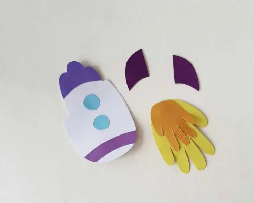 rocket handprint art