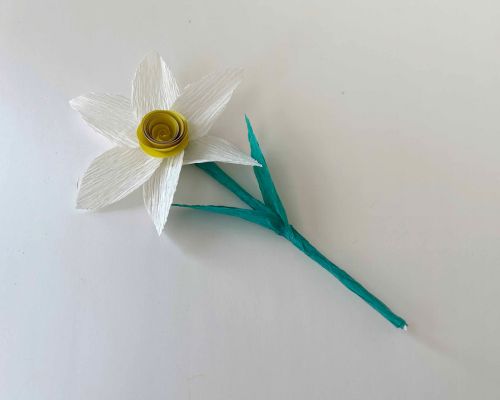 diy crepe paper daffodil craft for kids