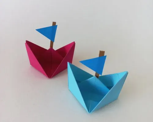 origami boat step by step