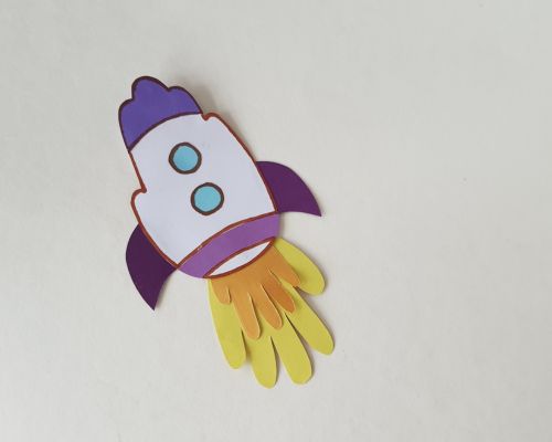 rocket handprint craft
