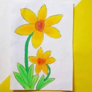 How to Draw Daffodils for Kids