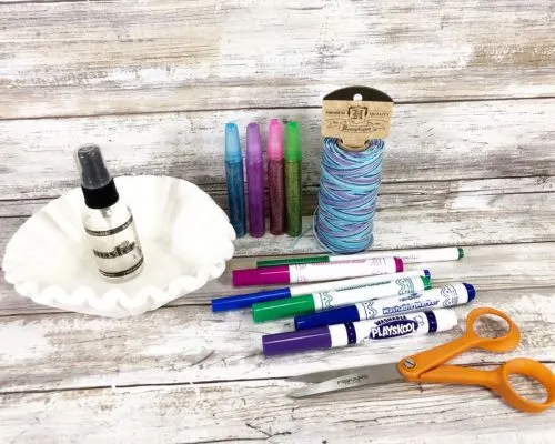 Mermaid bookmark craft materials