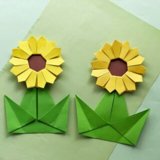 easy Origami Sunflower Instructions