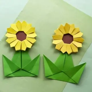 easy Origami Sunflower Instructions