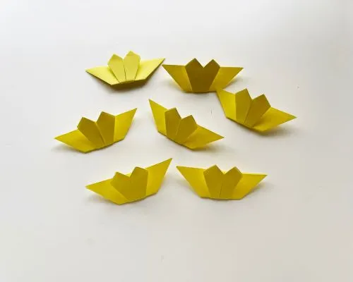 how to make origami sunflower petals