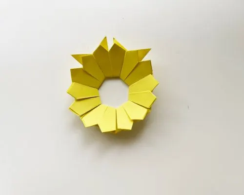 sun flower origami for kids
